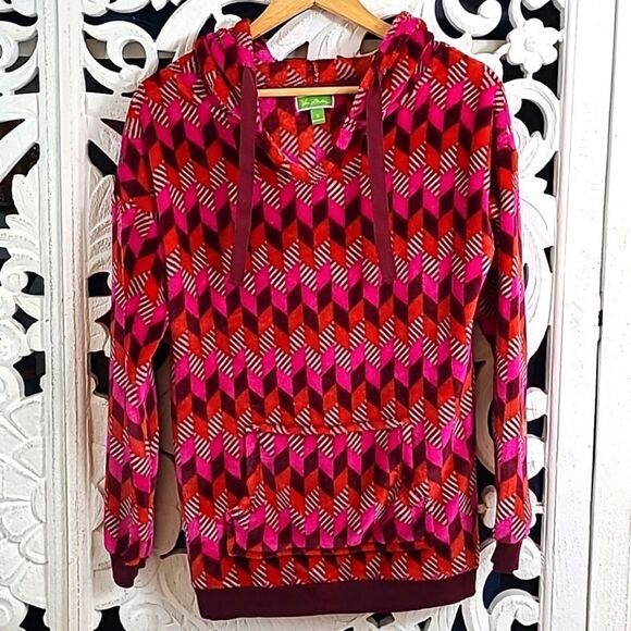 Vera Bradley Size S Hooded Fleece Bohemian Pullover Easy Care! - Picture 1 of 8